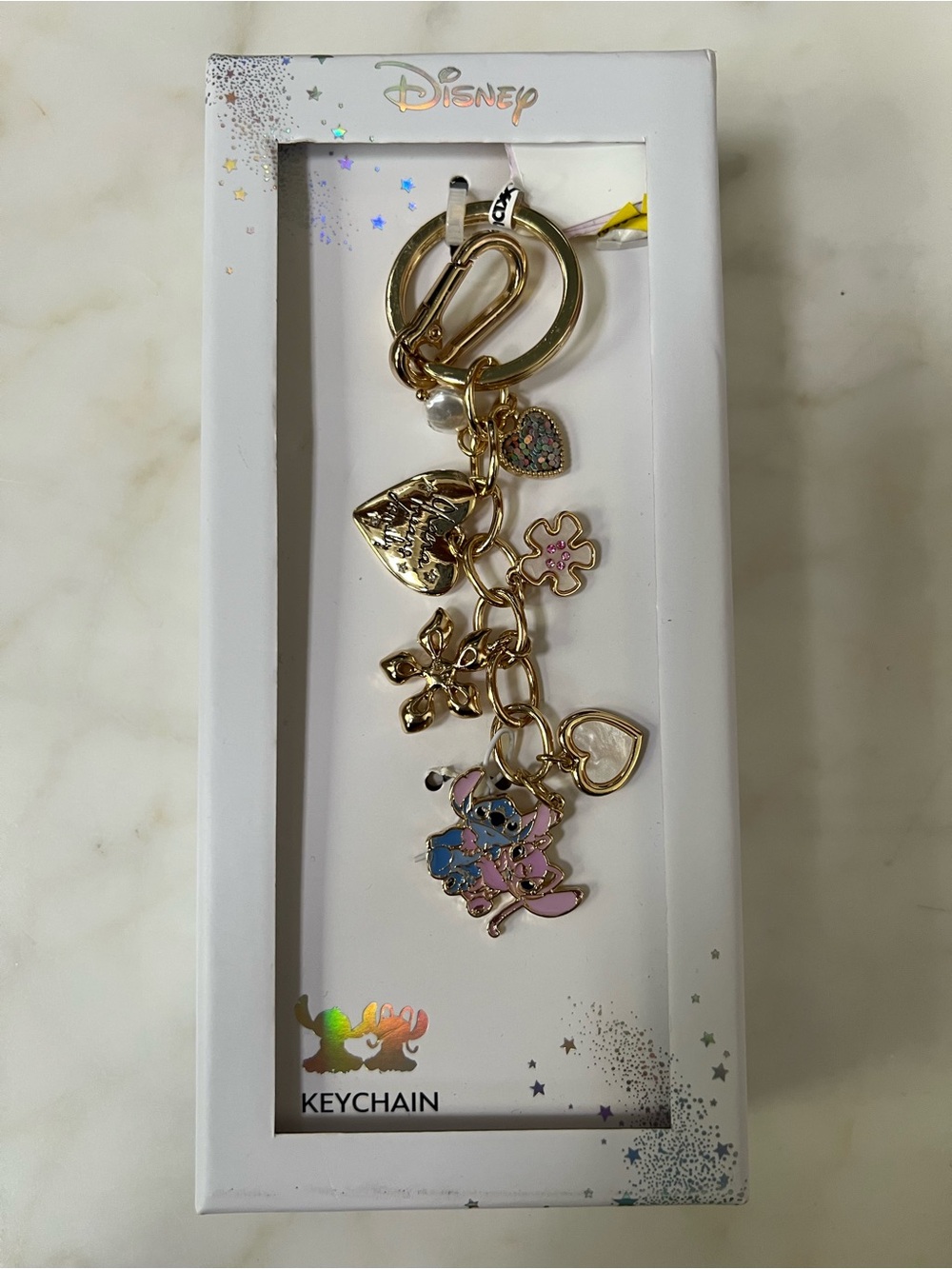 Disney Stitch and Angel Ohana Charms Keychain